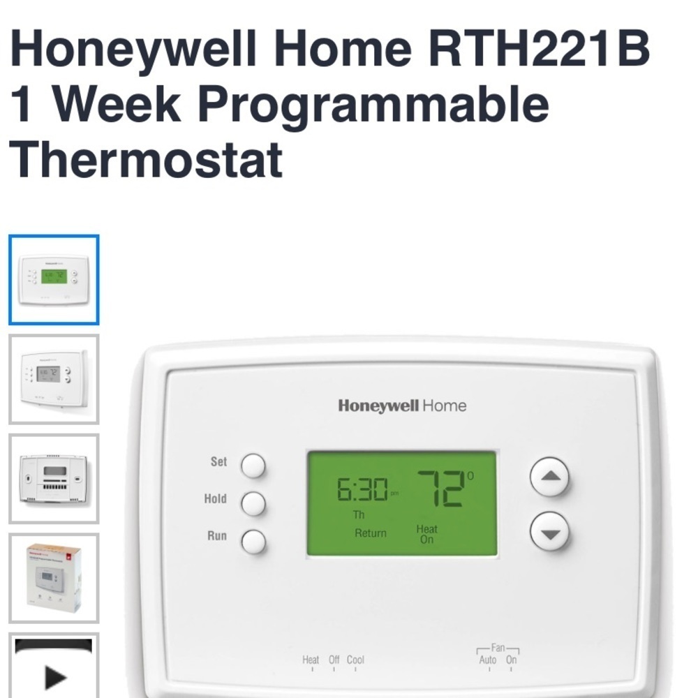 RH221B 1 week programmable thermostat new in box